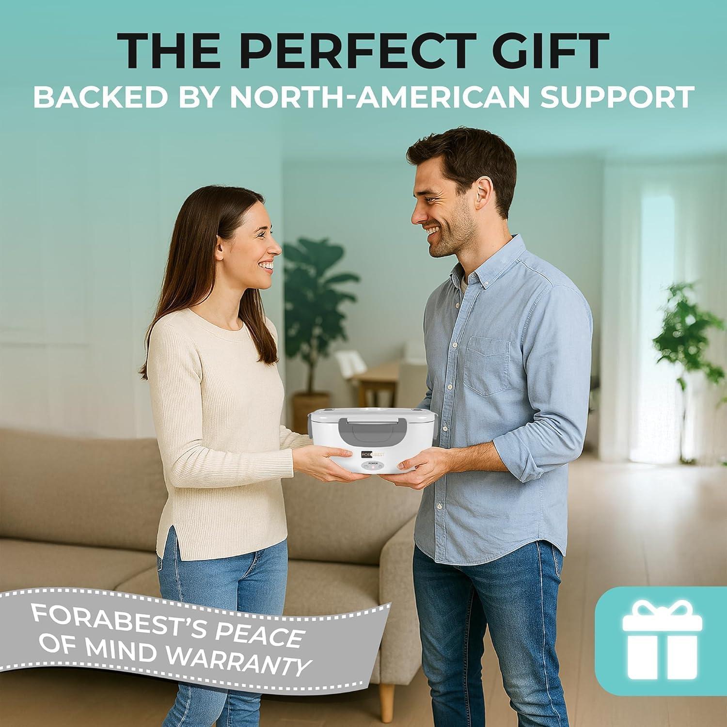 Caja de Almuerzo Eléctrica FORABEST 1.5L 80W Doble Voltaje