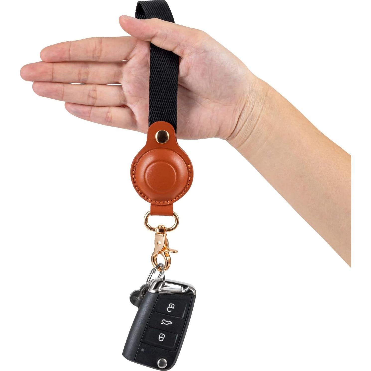 Airtag Keychain Holder with Hand Straps, Hand Straps Case for Apple Air Tags, Accessories for GPS Item Finder Tracker