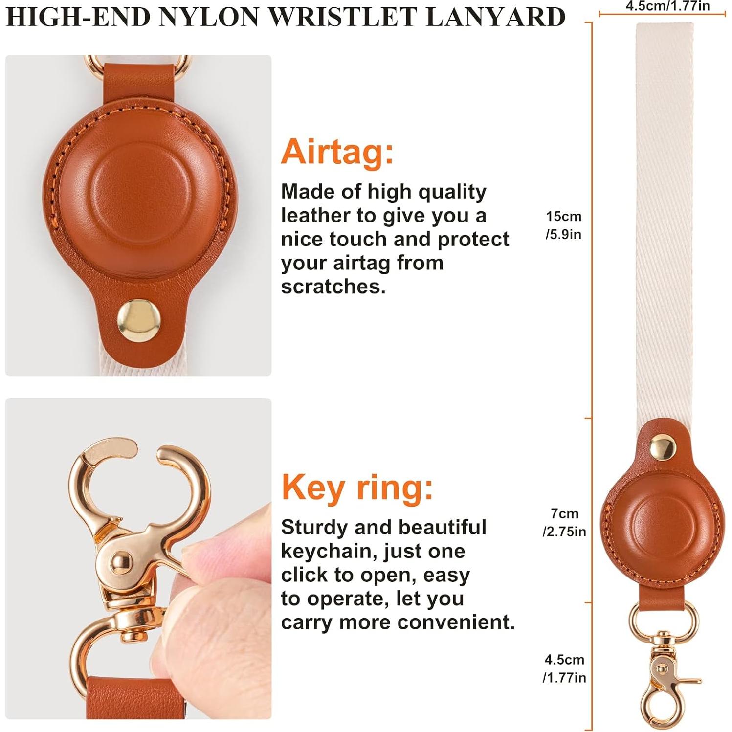 Airtag Keychain Holder with Hand Straps, Hand Straps Case for Apple Air Tags, Accessories for GPS Item Finder Tracker