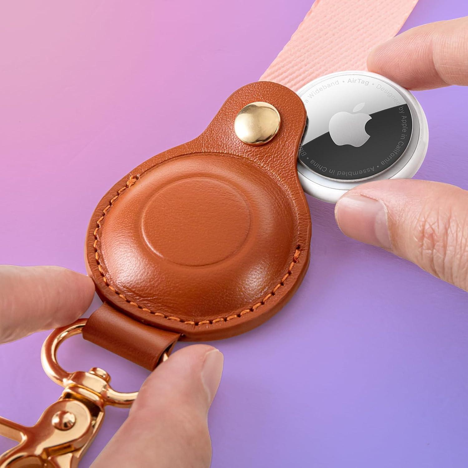 Airtag Keychain Holder with Hand Straps, Hand Straps Case for Apple Air Tags, Accessories for GPS Item Finder Tracker