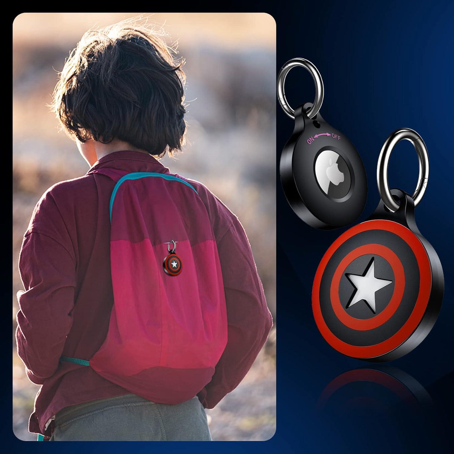 Funda Impermeable Lanteso IPX8 para AirTag - Metal Aluminio Negro