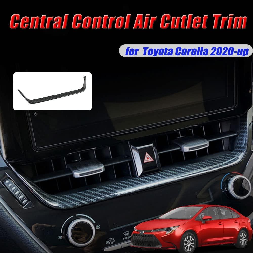 BOYUER for Toyota Corolla 2020-2025 Corolla Cross,2019-2025 Corolla Hatchback ABS Center Console Screen Dash Board Side Air Conditioning A/C Vent Panel Frame Interior Decoration Trim(Carbon Fiber)