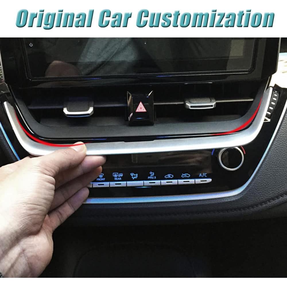 BOYUER for Toyota Corolla 2020-2025 Corolla Cross,2019-2025 Corolla Hatchback ABS Center Console Screen Dash Board Side Air Conditioning A/C Vent Panel Frame Interior Decoration Trim(Carbon Fiber)