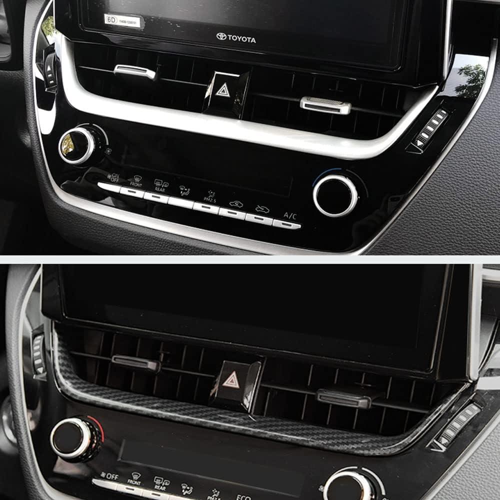 BOYUER for Toyota Corolla 2020-2025 Corolla Cross,2019-2025 Corolla Hatchback ABS Center Console Screen Dash Board Side Air Conditioning A/C Vent Panel Frame Interior Decoration Trim(Carbon Fiber)