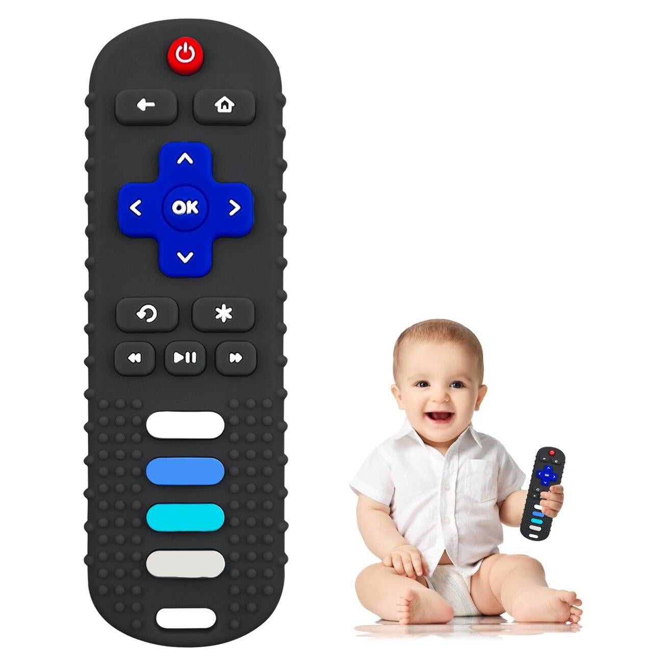 Mordedor de Silicona para Bebés Control Remoto Negro 18g