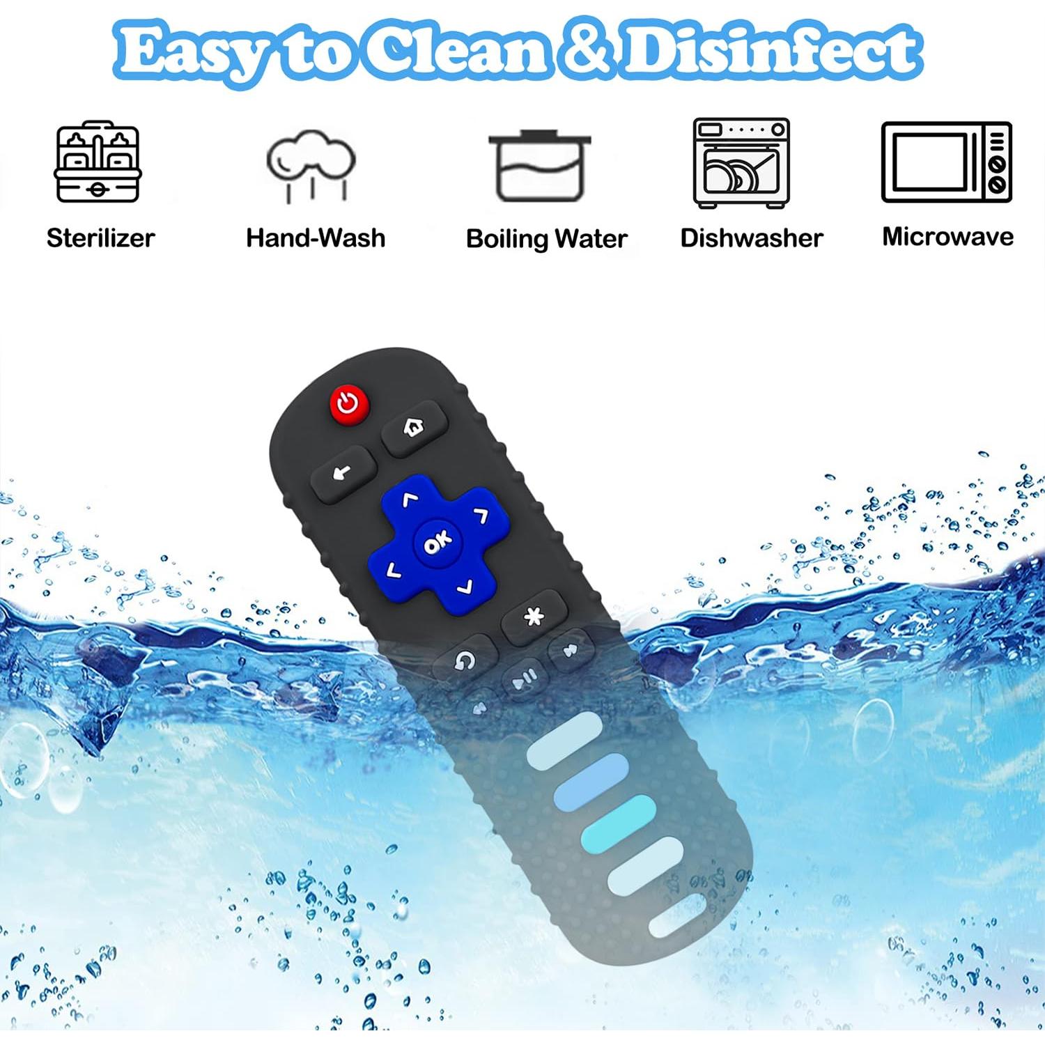 Mordedor de Silicona para Bebés Control Remoto Negro 18g