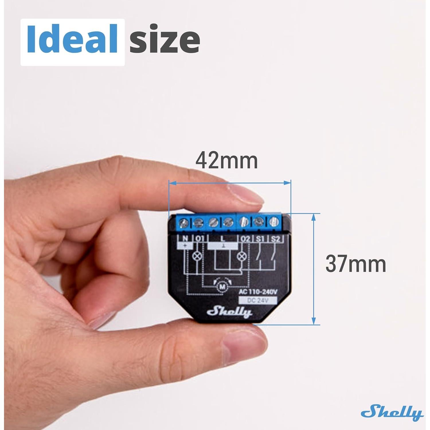 Interruptor Shelly Plus 2PM UL WiFi 2 Canales con Medición