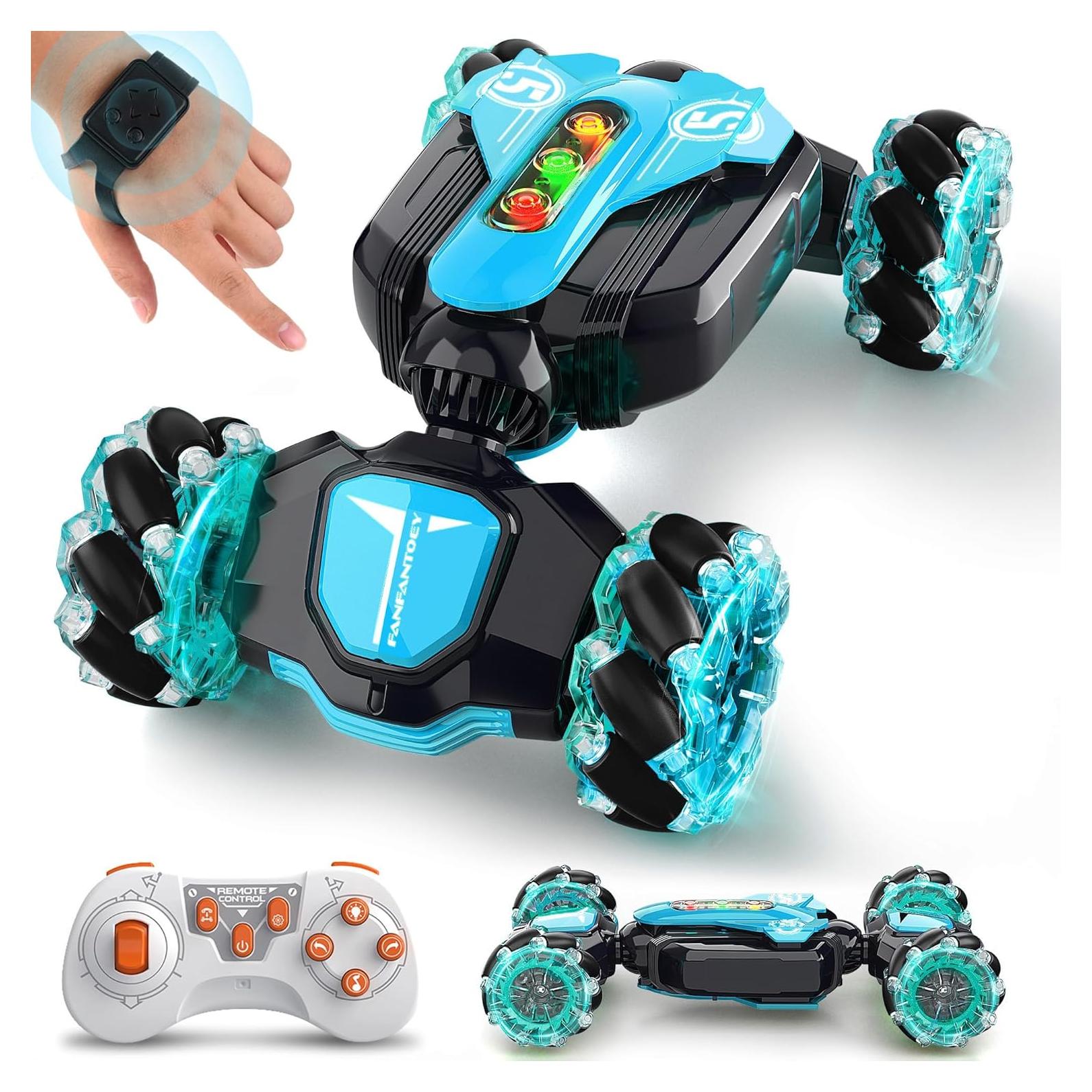 Coche Acrobático RC Vemander 360° Control Gestos 4WD Azul