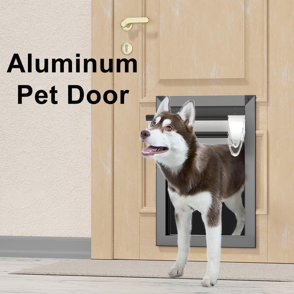 Puerta para Perros Grande RESCUMASCER Aluminio Impermeable