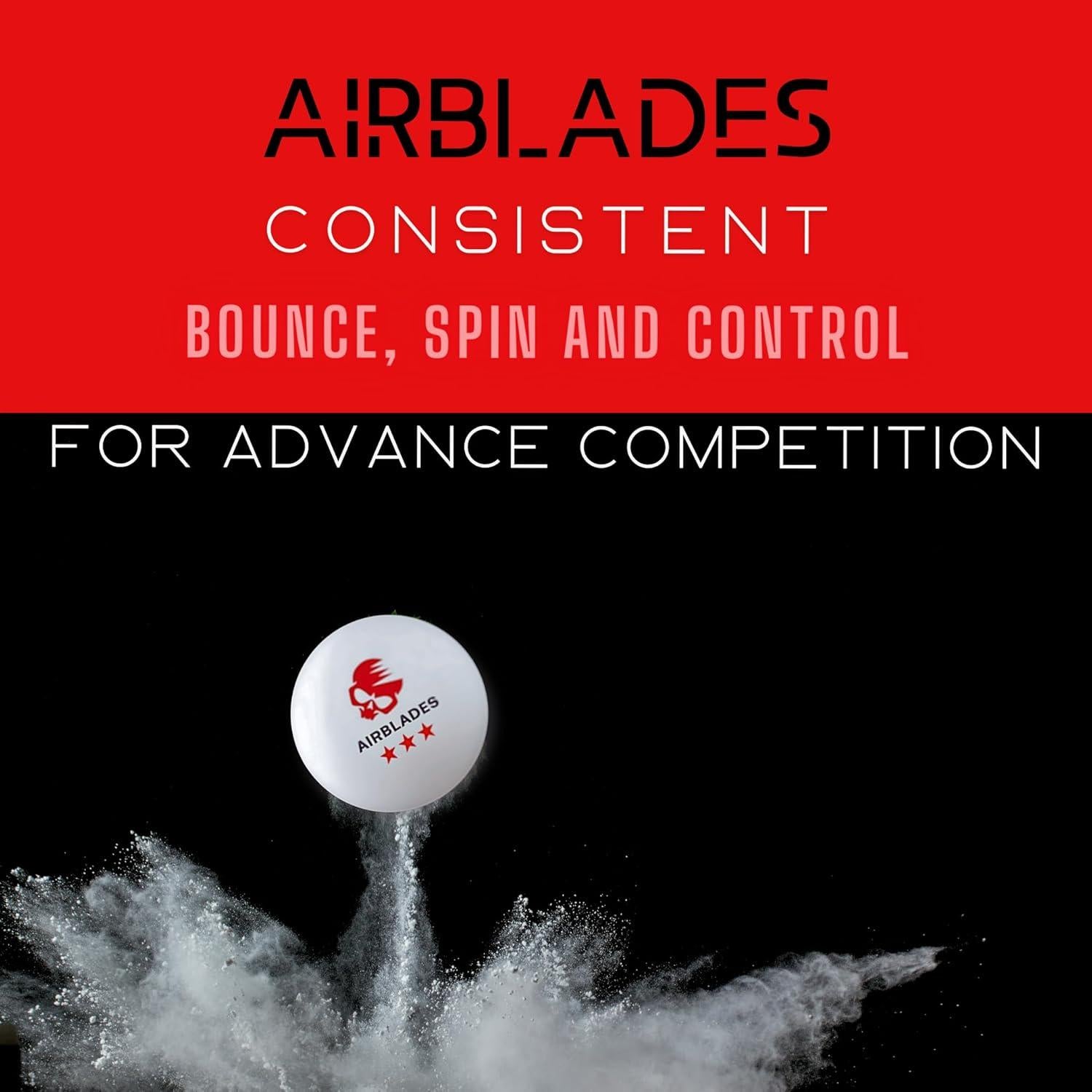 Pelotas de Ping Pong AirBlades 3 Estrellas Paquete de 5