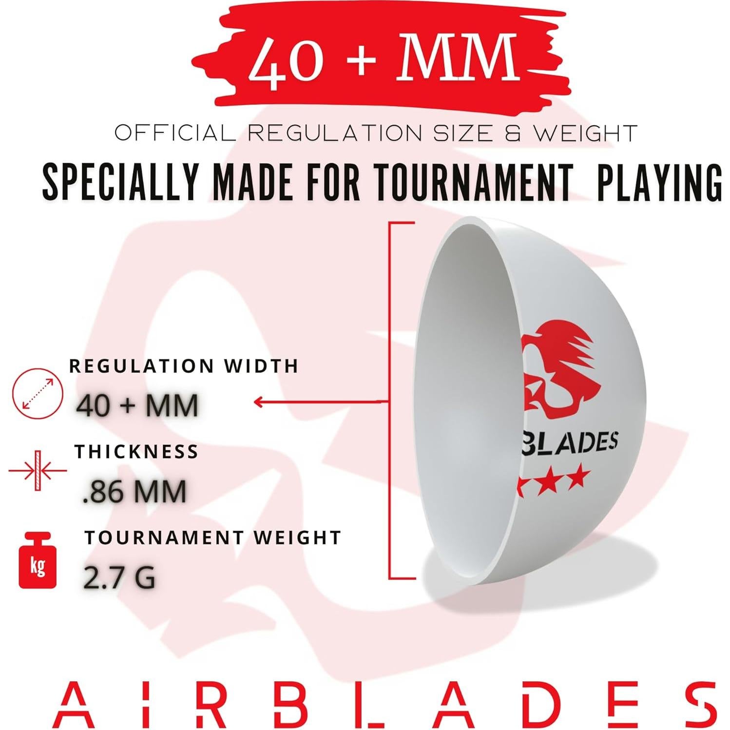 Pelotas de Ping Pong AirBlades 3 Estrellas Paquete de 5