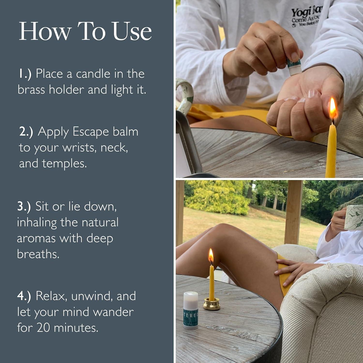 Conjunto de Balsamo de Aromaterapia y 12 Velas Scentered