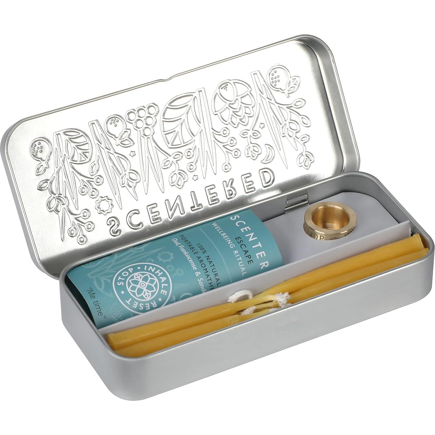 Conjunto de Balsamo de Aromaterapia y 12 Velas Scentered