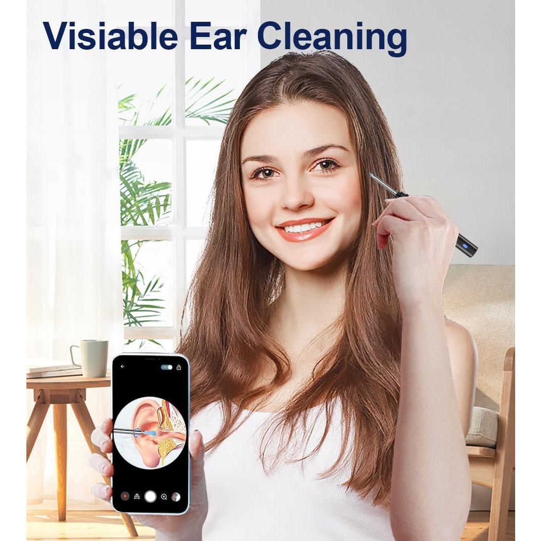 Kit Eliminación Cera de Oído Edicc con Cámara HD 1296P y LED
