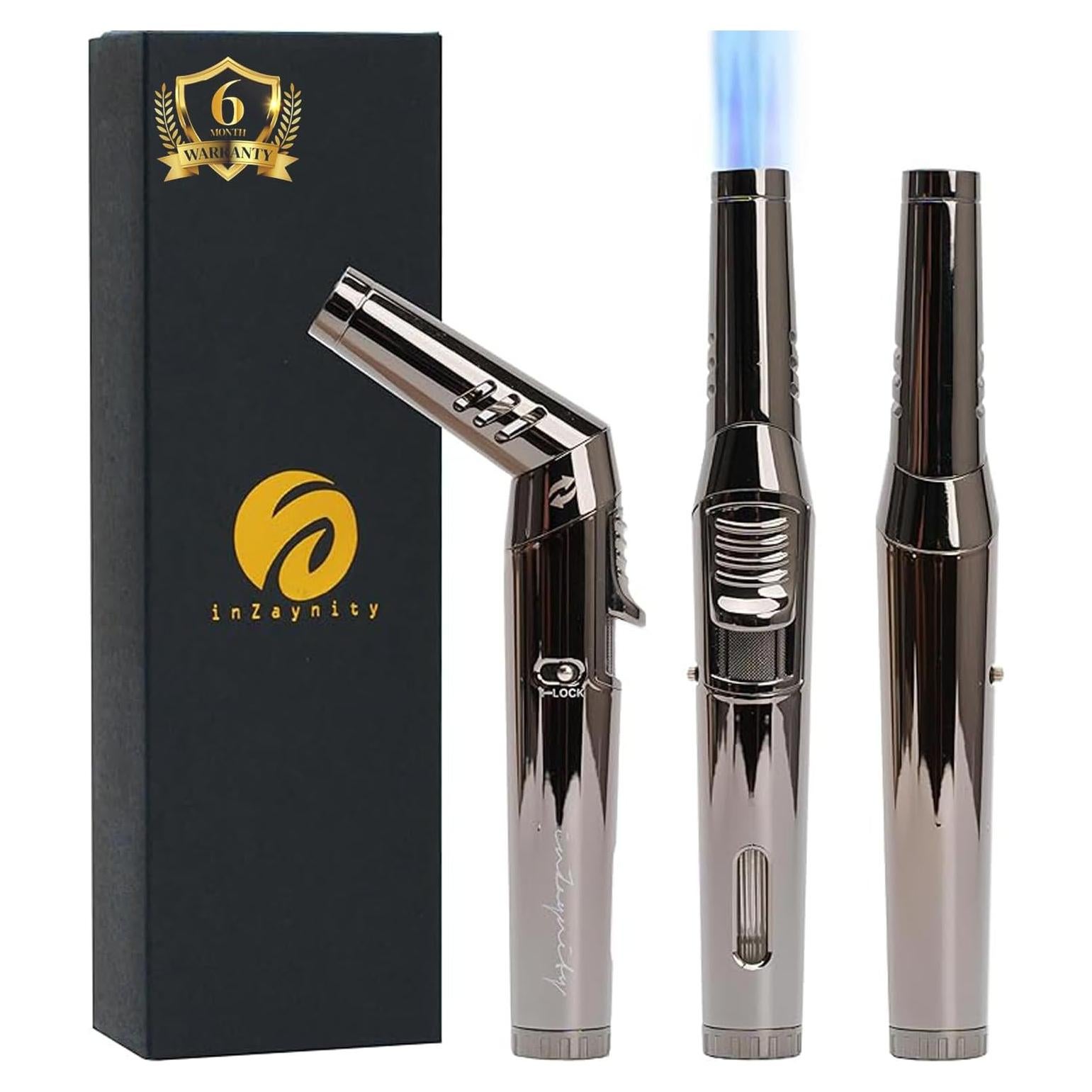 Encendedor de Pluma inZaynity - Llama Jet Ajustable a Prueba de Viento