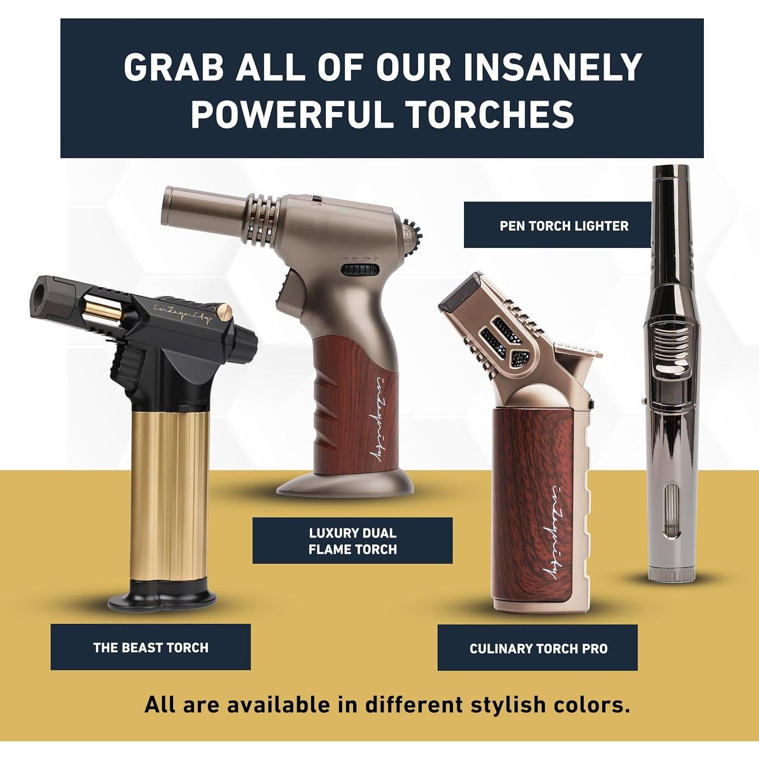 Encendedor de Pluma inZaynity - Llama Jet Ajustable a Prueba de Viento