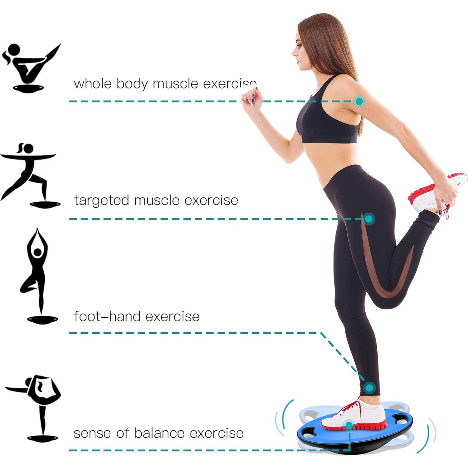 Tabla de Equilibrio Wobble EVERYMILE 39.88 cm Antideslizante