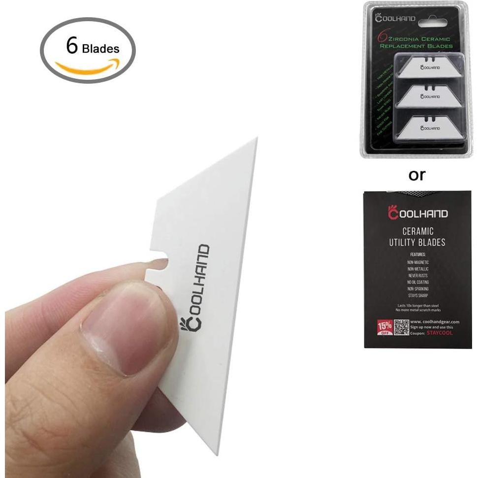 Cuchillas de Cerámica Cool Hand 6 Pcs para Cortar Cajas
