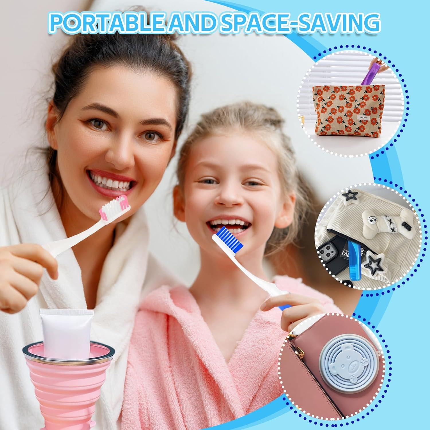 Estuche de Cepillo de Dientes de Viaje Vporui Azul Plegable