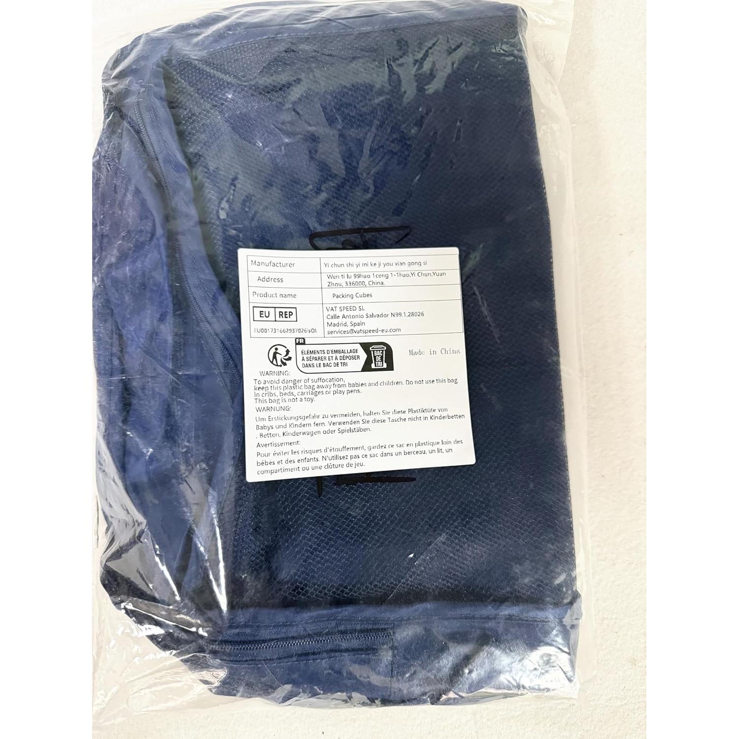 Set de 6 Cubos de Empaque Organizador GUIFIER - Flamenco Azul