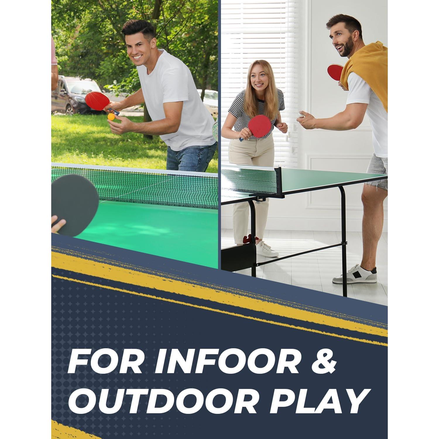 Juego de Palas de Ping Pong Glymnis 4 Raquetas y 8 Pelotas