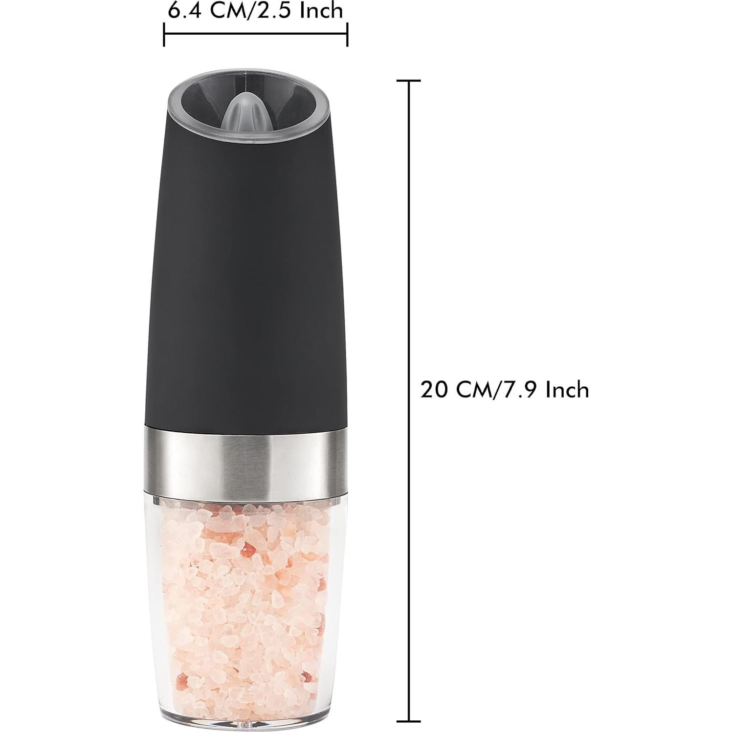 Molino Eléctrico de Sal y Pimienta New England Stories Negro