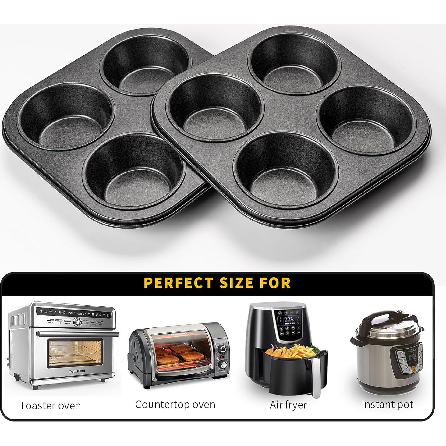 Molde para Muffin Yomvzake Antiadherente 2 Piezas 20.32 cm