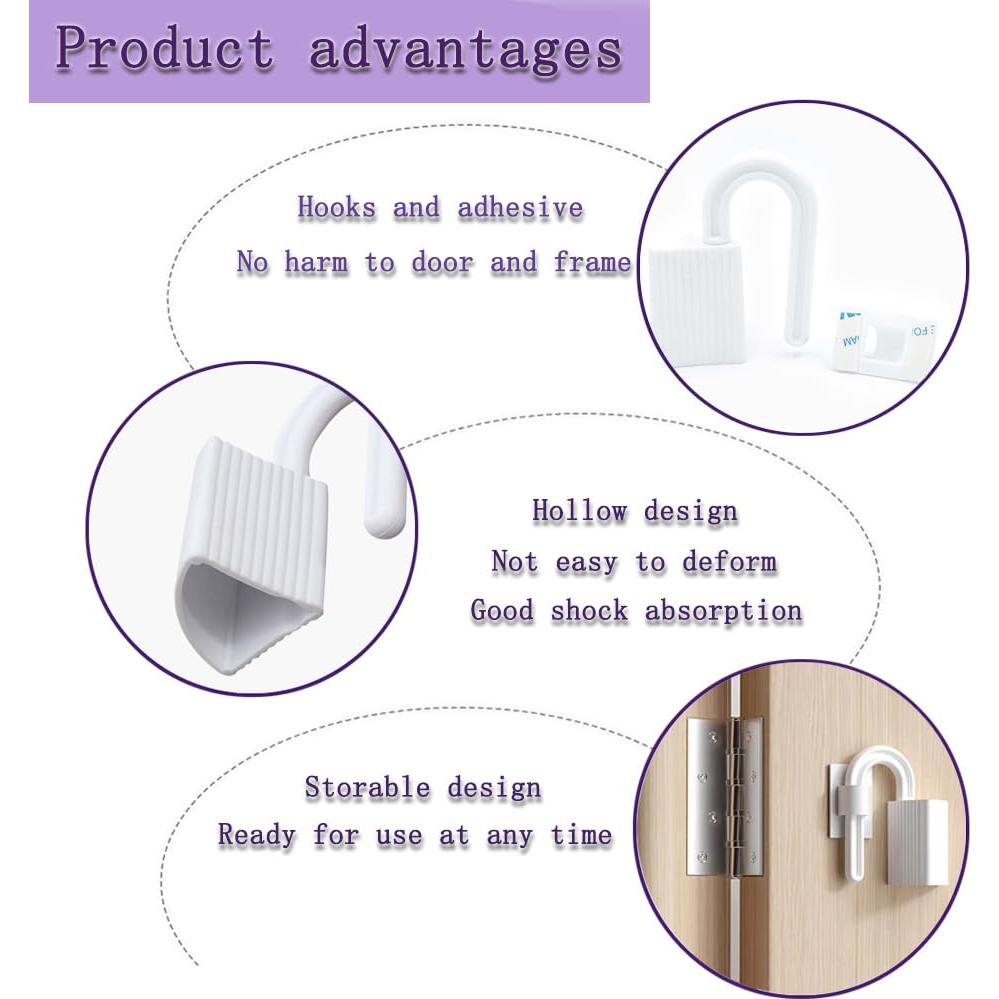 Protector de Dedos para Puerta Bebé 4 Piezas Blanco