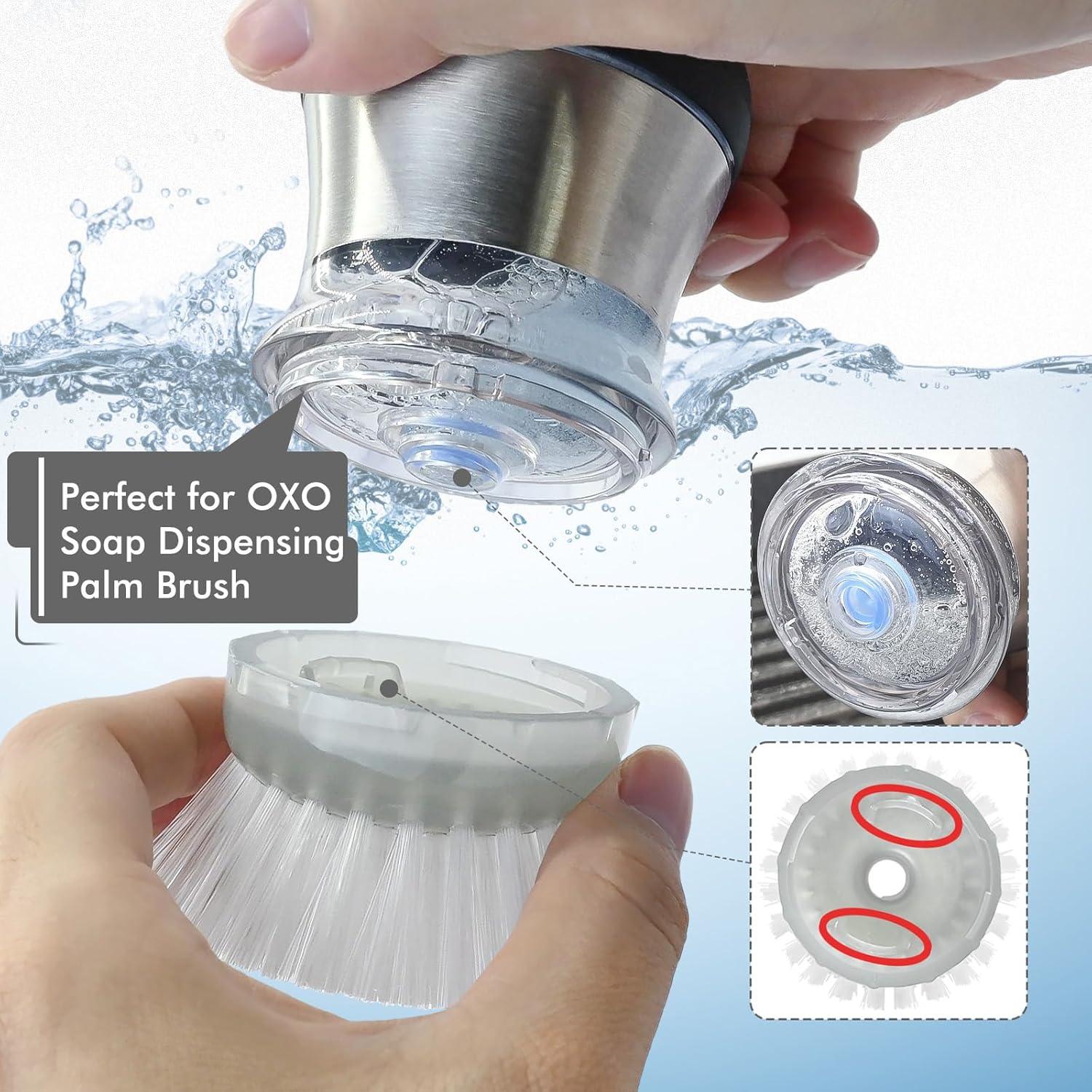 Recambios de cepillo de palma OXO Steel - 4 cabezales gris