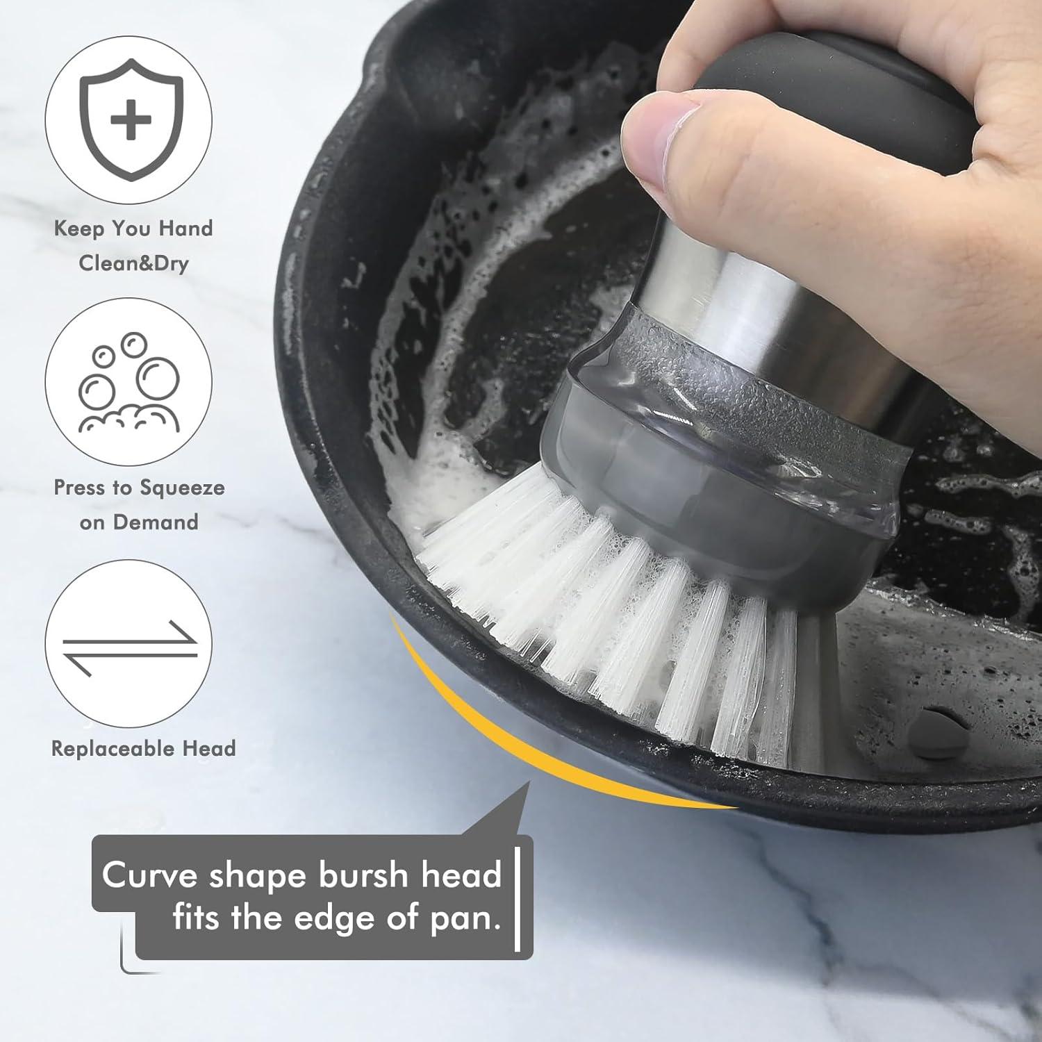 Recambios de cepillo de palma OXO Steel - 4 cabezales gris