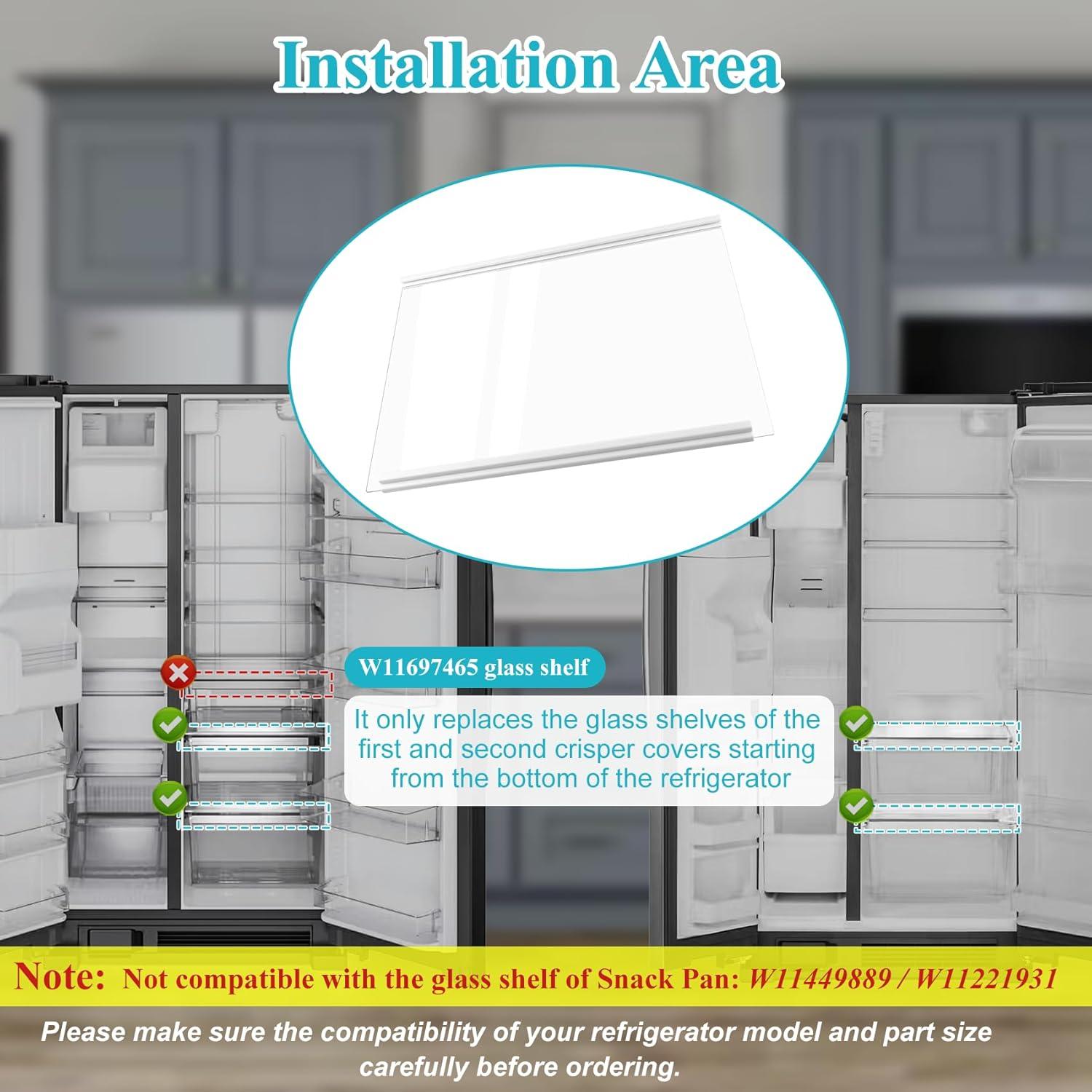 Cubierta de Cristal Crisper Garsoo W11697465 43.94x33.66cm