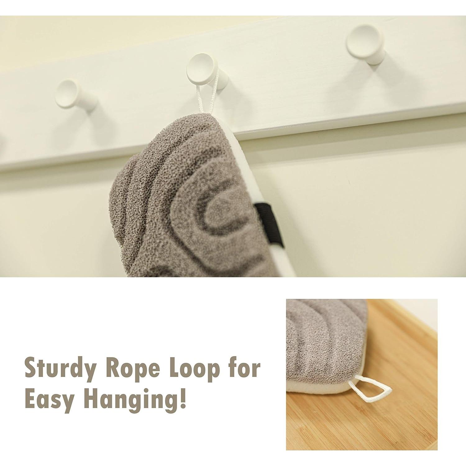 Esponja de Baño Exfoliante myHomeBody con Correa Reversible