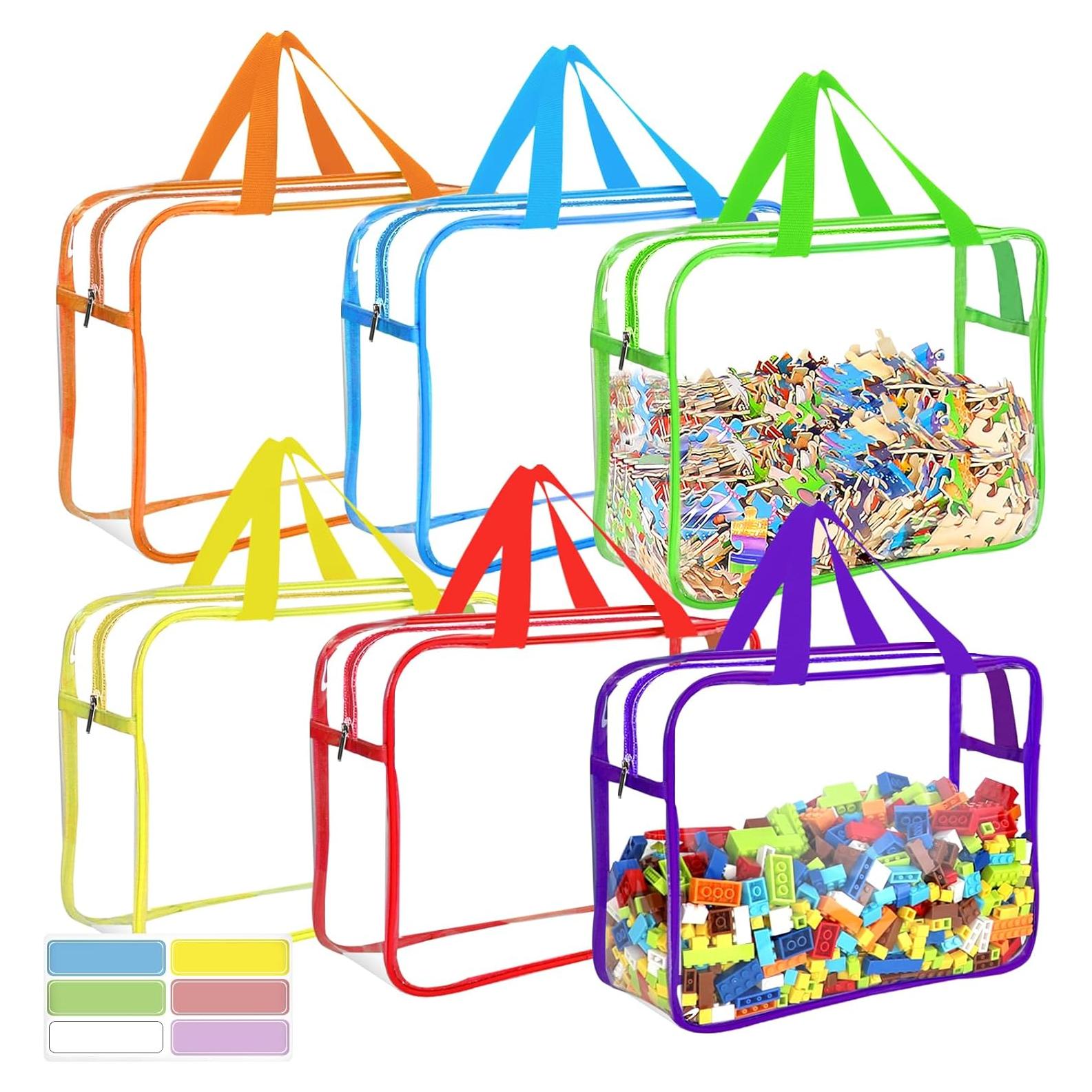 6 Bolsas de Almacenamiento de Juguetes OPELETNNT Grandes PVC