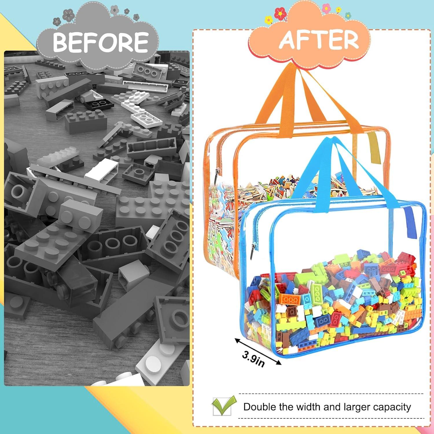 6 Bolsas de Almacenamiento de Juguetes OPELETNNT Grandes PVC