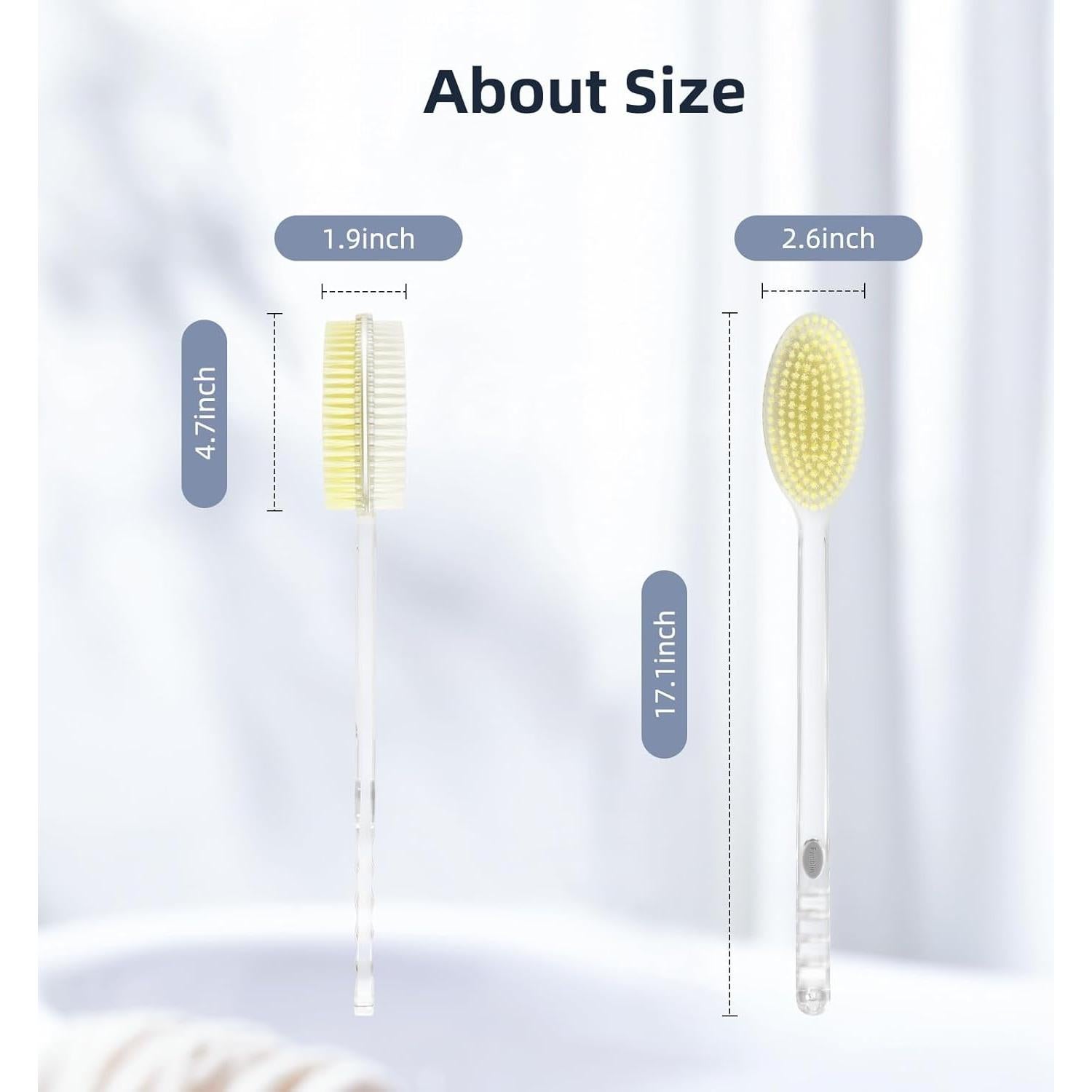 Cepillo de Espalda Fymblin de Mango Largo 110 cm Doble Cara