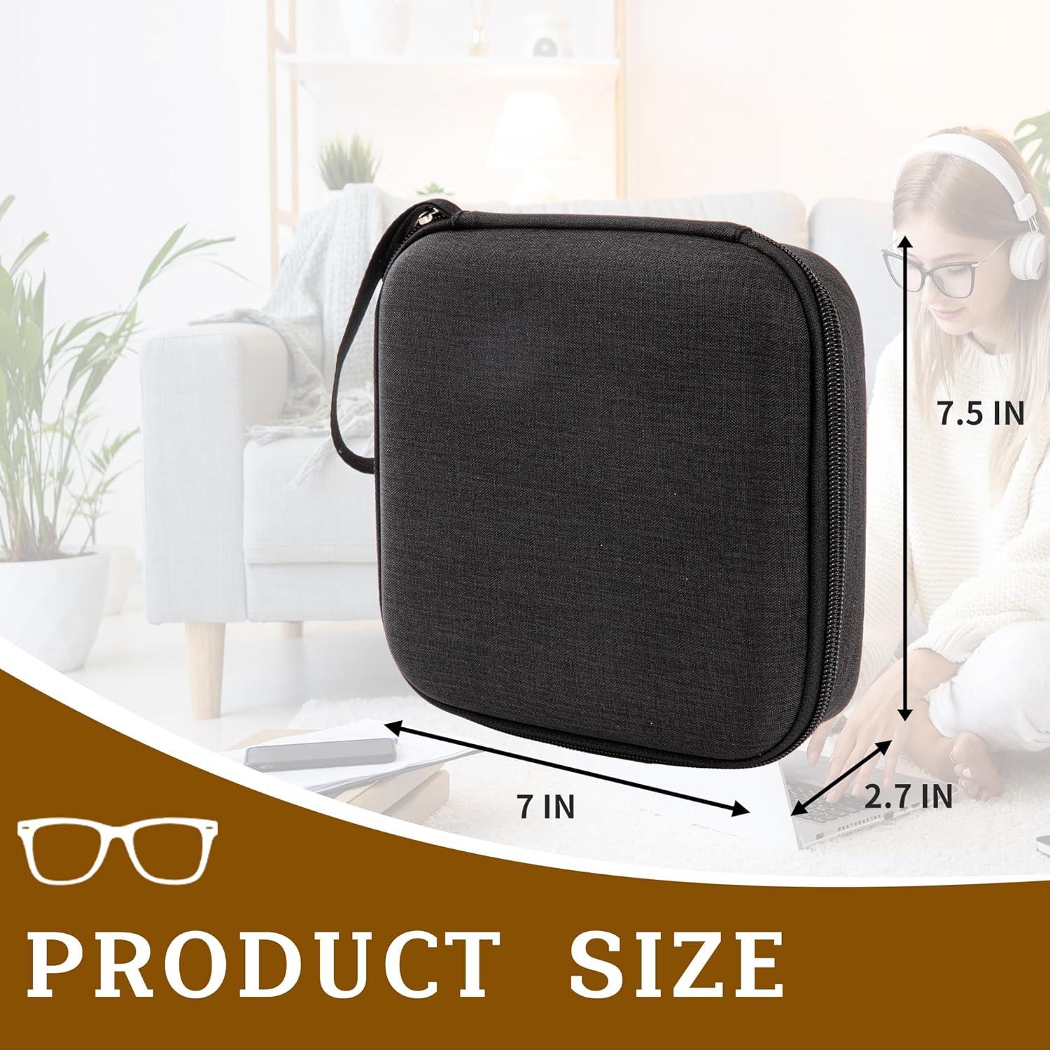 Estuche Organizador de Gafas de Sol Negro 4 Compartimentos