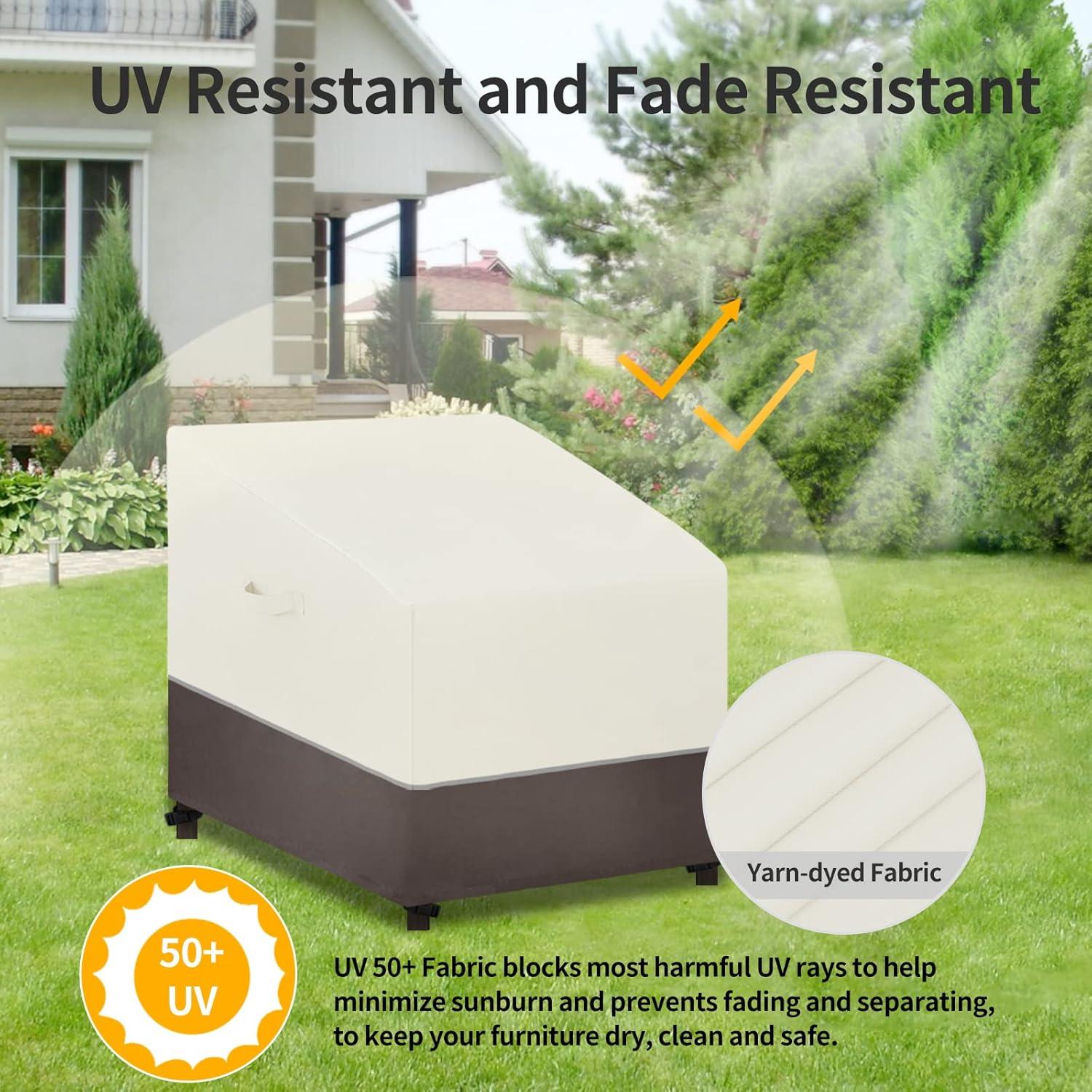 Funda de Silla de Patio Easy-Going Impermeable 81x94x79 cm Beige/Marrón