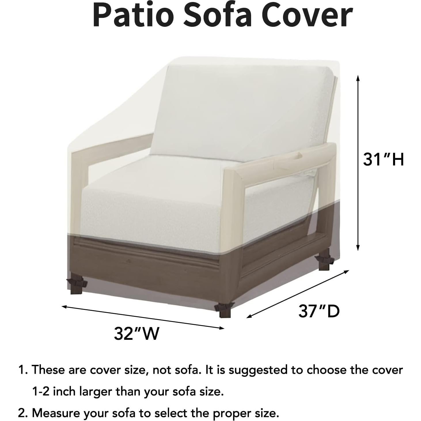 Funda de Silla de Patio Easy-Going Impermeable 81x94x79 cm Beige/Marrón
