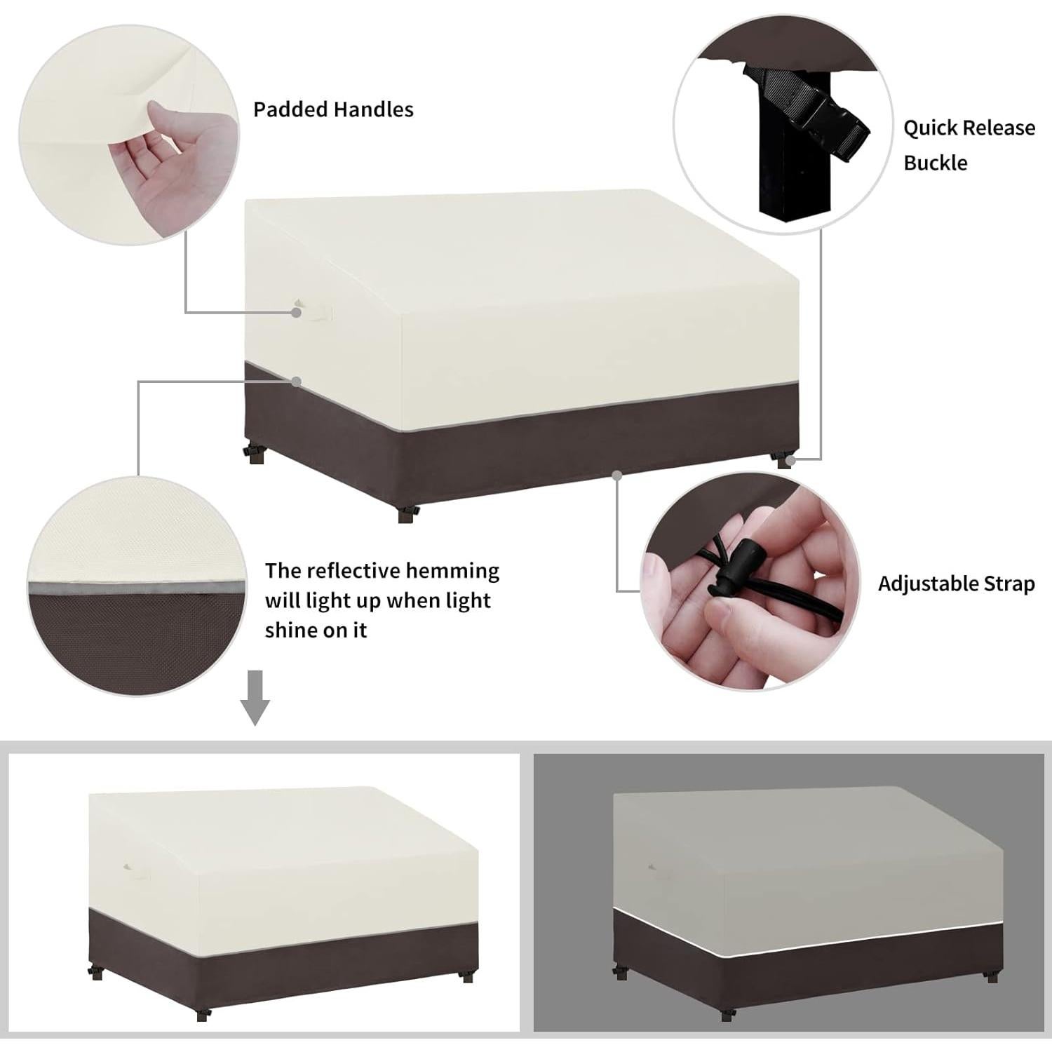 Funda de Silla de Patio Easy-Going Impermeable 81x94x79 cm Beige/Marrón