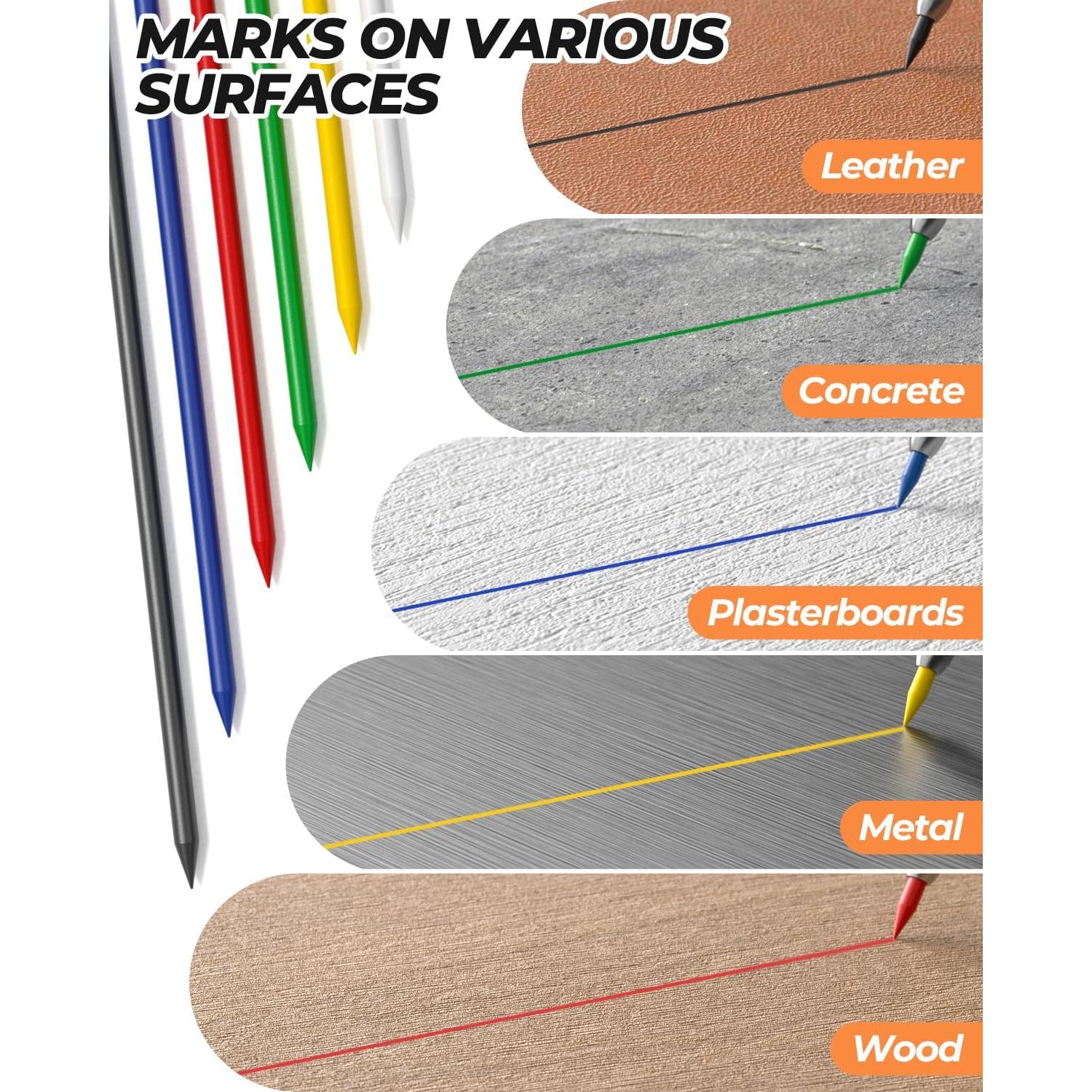 Lápiz de Carpintero Nicpro 4 Piezas con Sacapuntas