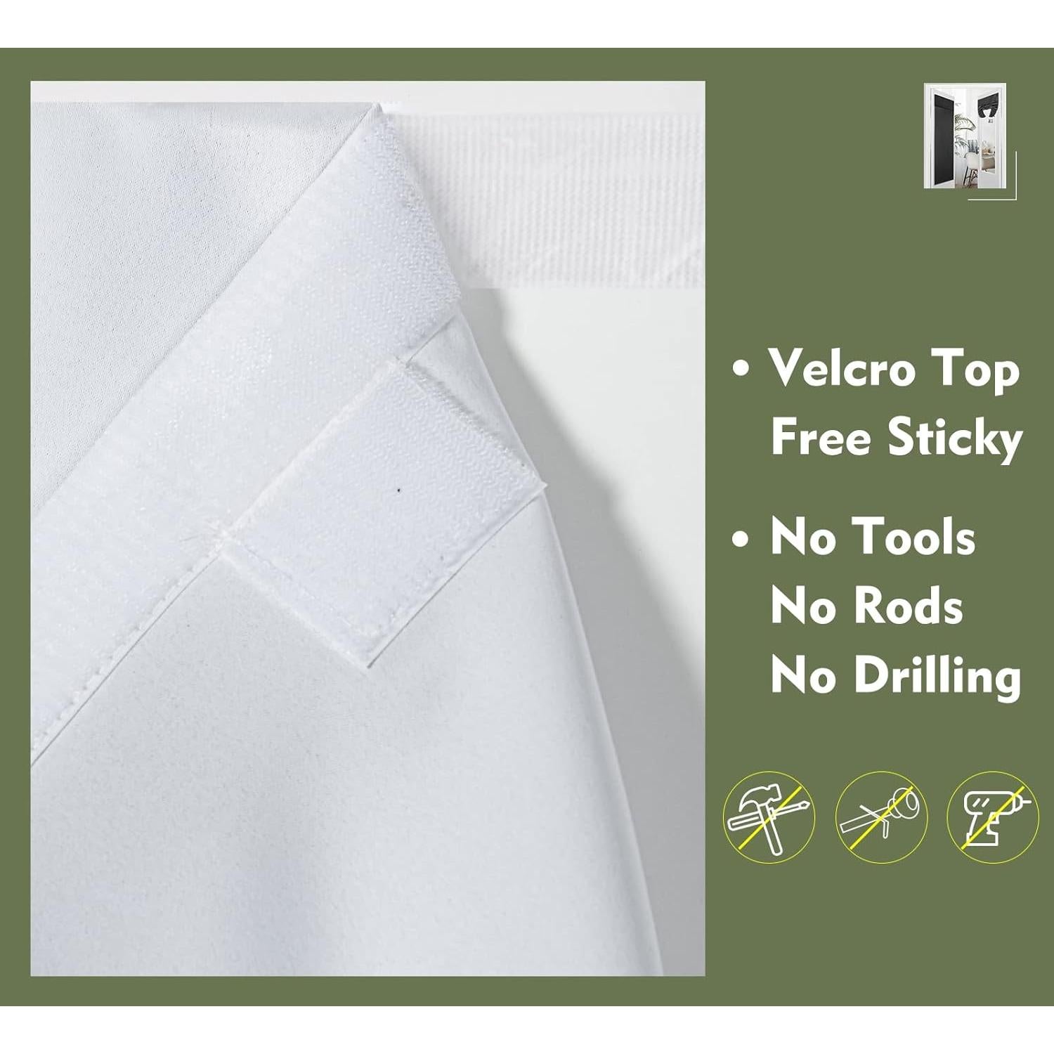 Cortina Blackout PI 1 Panel 66x173 cm Aislante Térmico Blanco