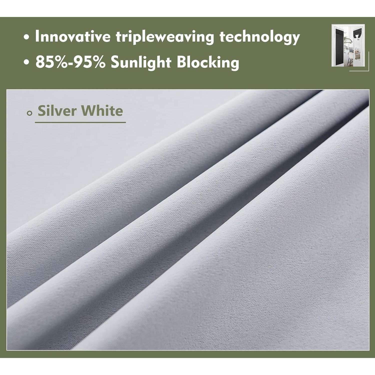 Cortina Blackout PI 1 Panel 66x173 cm Aislante Térmico Blanco