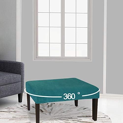 Funda de Banco de Comedor LUSHVIDA Terciopelo Azul 1 Pieza