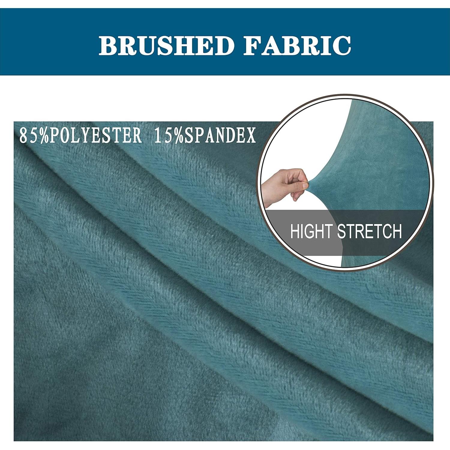 Funda de Banco de Comedor LUSHVIDA Terciopelo Azul 1 Pieza