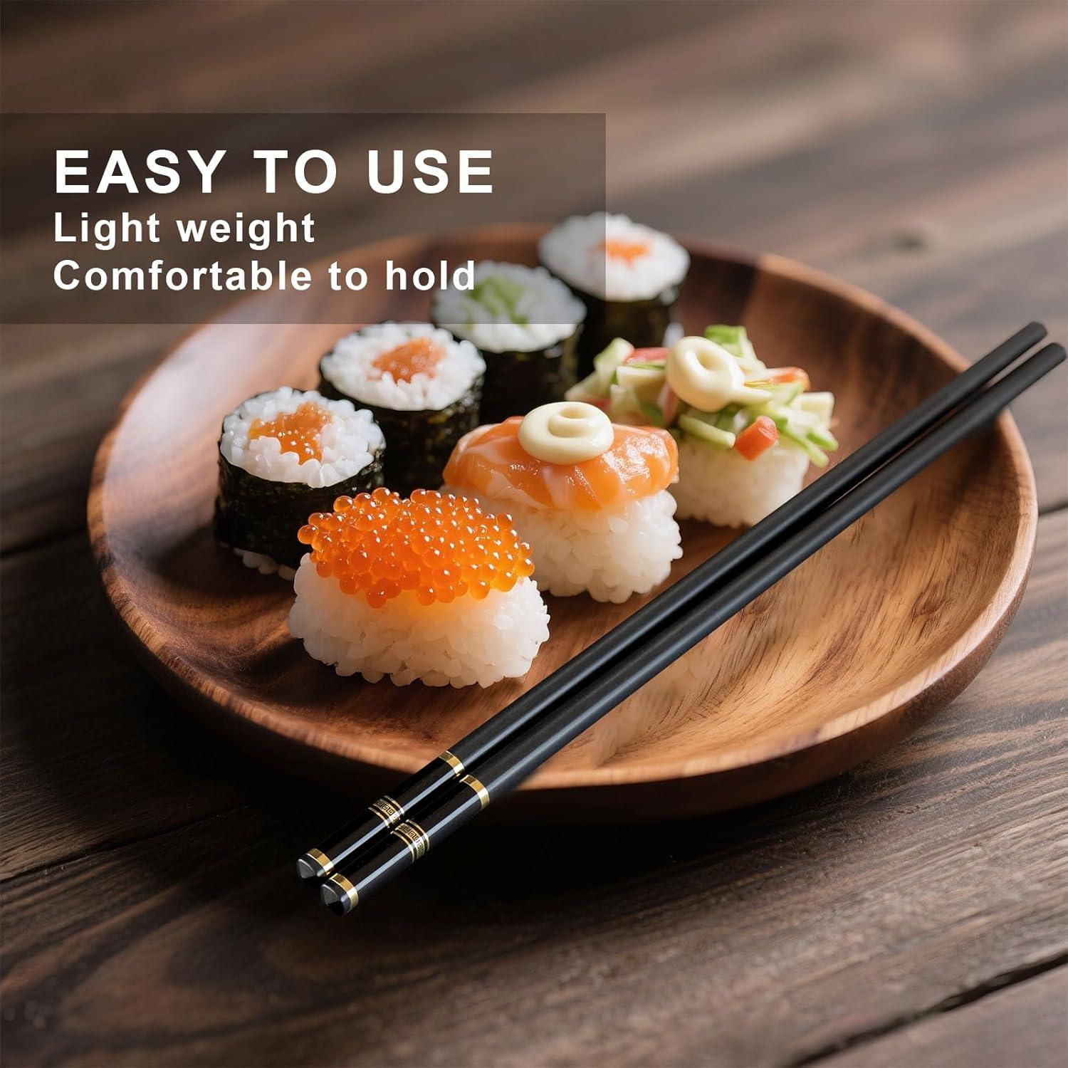 Palillos Reutilizables VINKELON 24cm Antideslizantes Set 5 Pares