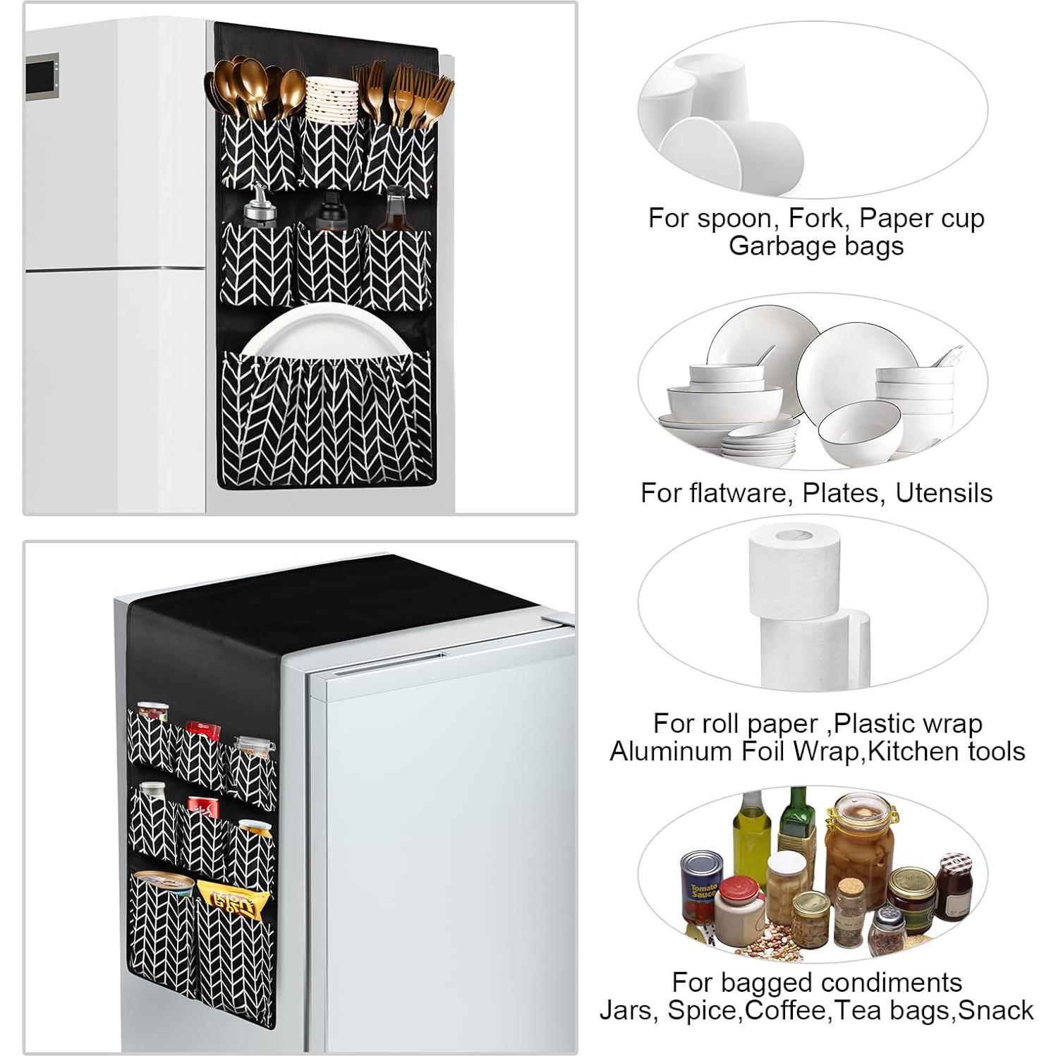 Organizador de Mini Nevera Mayniu 165x32 cm 15 Bolsillos Negro