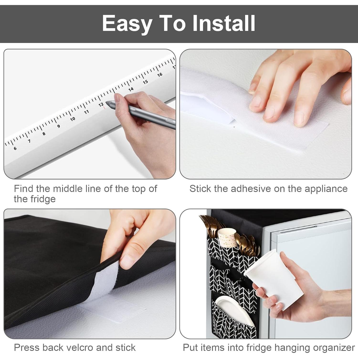 Organizador de Mini Nevera Mayniu 165x32 cm 15 Bolsillos Negro