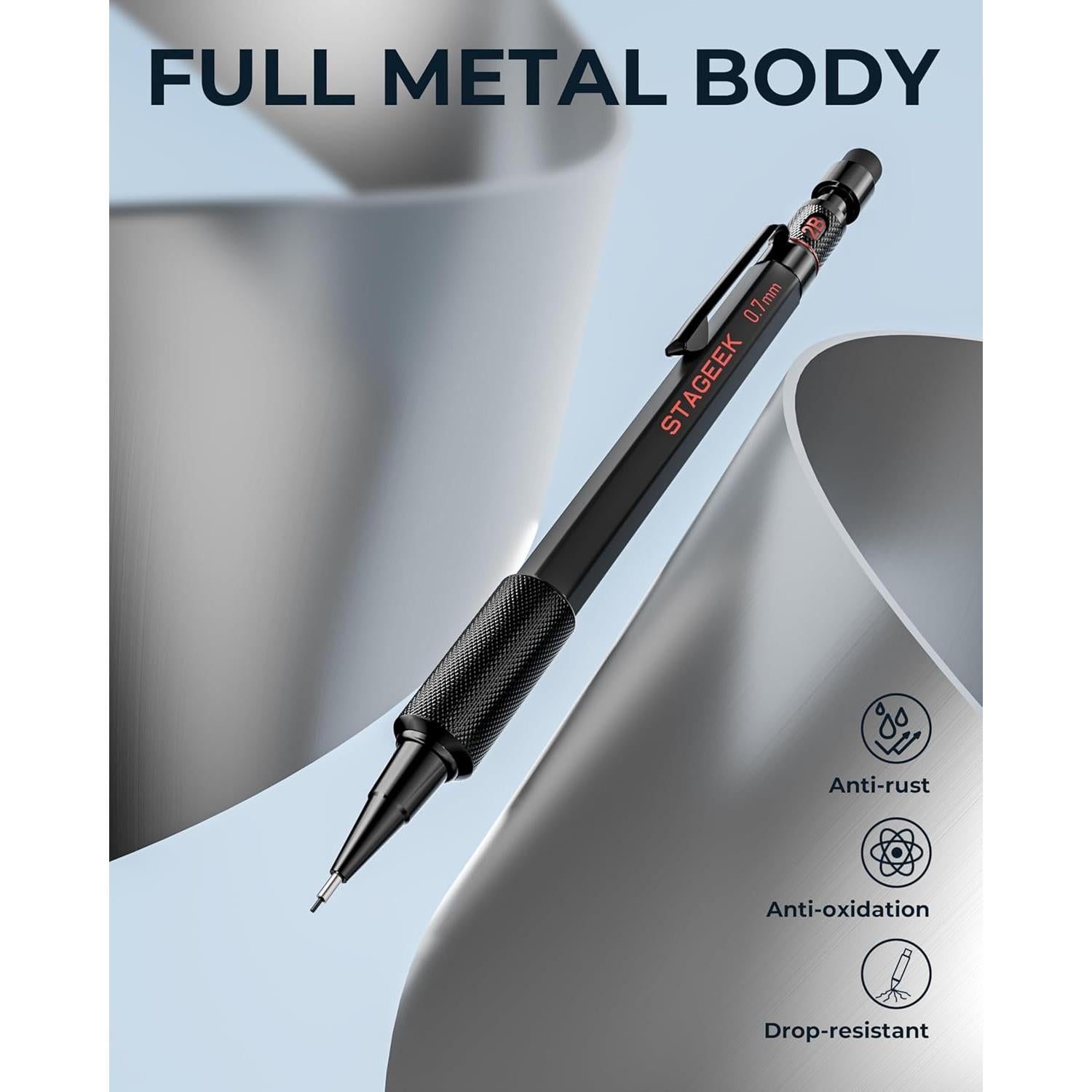 Juego de Lápices Mecánicos STAGEEK 0.7mm 21 Piezas