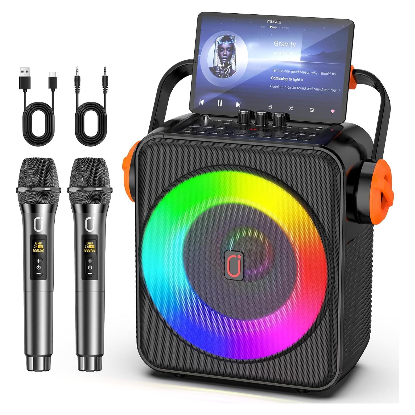Máquina de Karaoke PPMIC S66 Bluetooth 5.3 2 Micrófonos