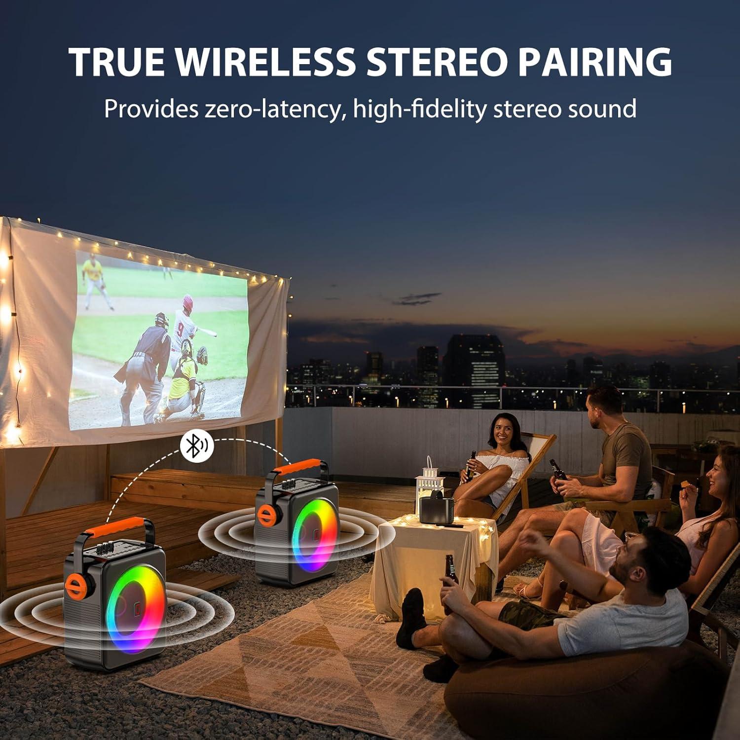 Máquina de Karaoke PPMIC S66 Bluetooth 5.3 2 Micrófonos